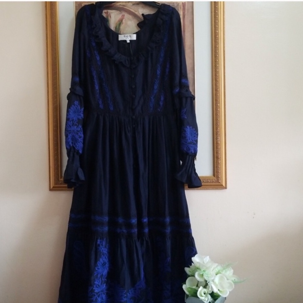 Sea peasant dress,
